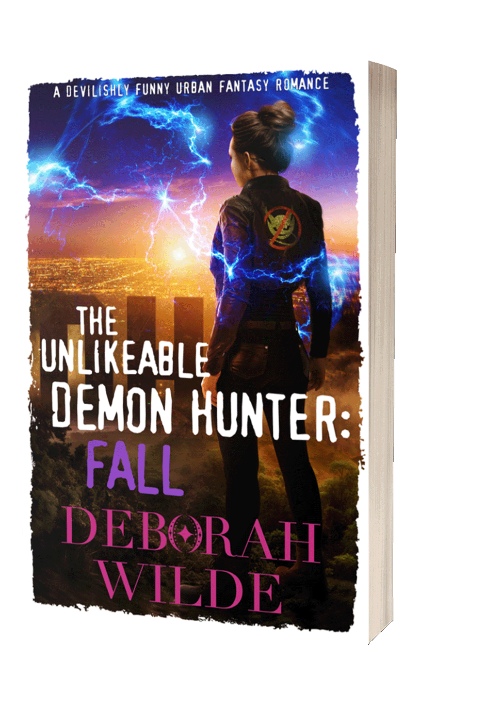 Paperback cover of "The Unlikeable Demon Hunter:Fall", by Deborah Wilde.