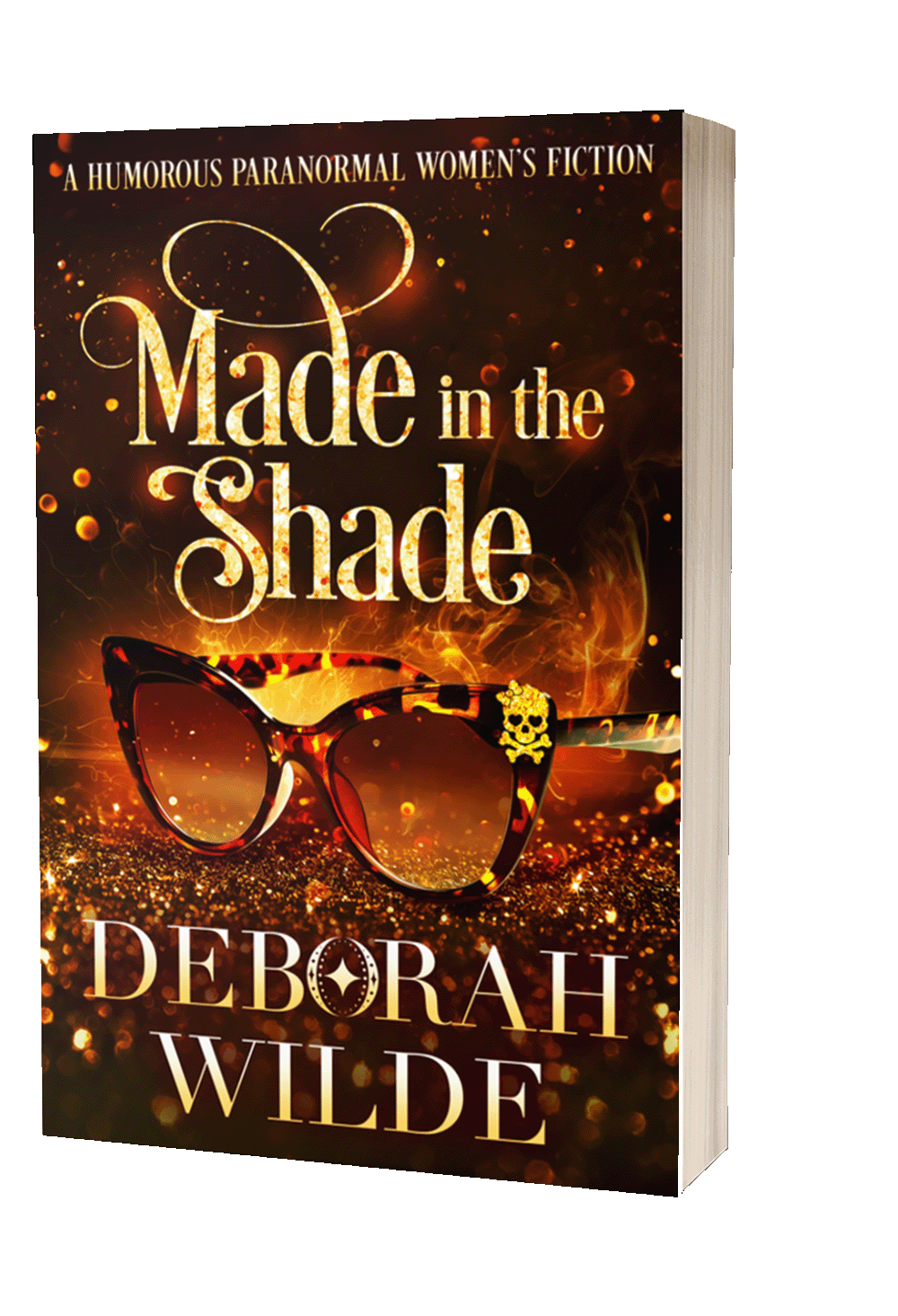Paperback cover of "Made in the Shade", a funny, sexy, paranormal women's fiction from Deborah Wilde.