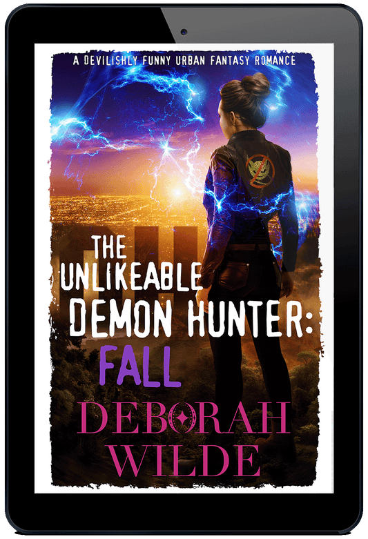 Ebook cover of "Unlikeable Demon Hunter: Fall". A devilishly funny urban fantasy romance by Deborah Wilde.