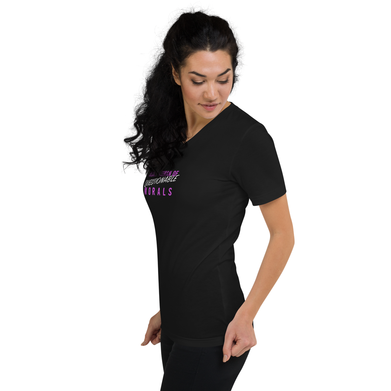 Older Woman of Questionable Morals Unisex V-Neck T-Shirt