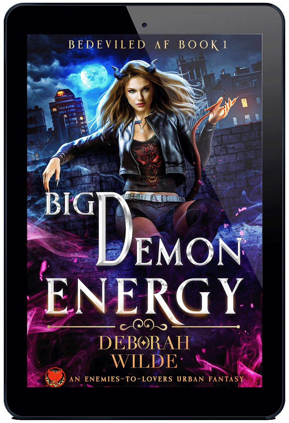 Aviva has to use and fight against her Big D Energy in this new enemies to lovers urban fantasy by Deborah Wilde.