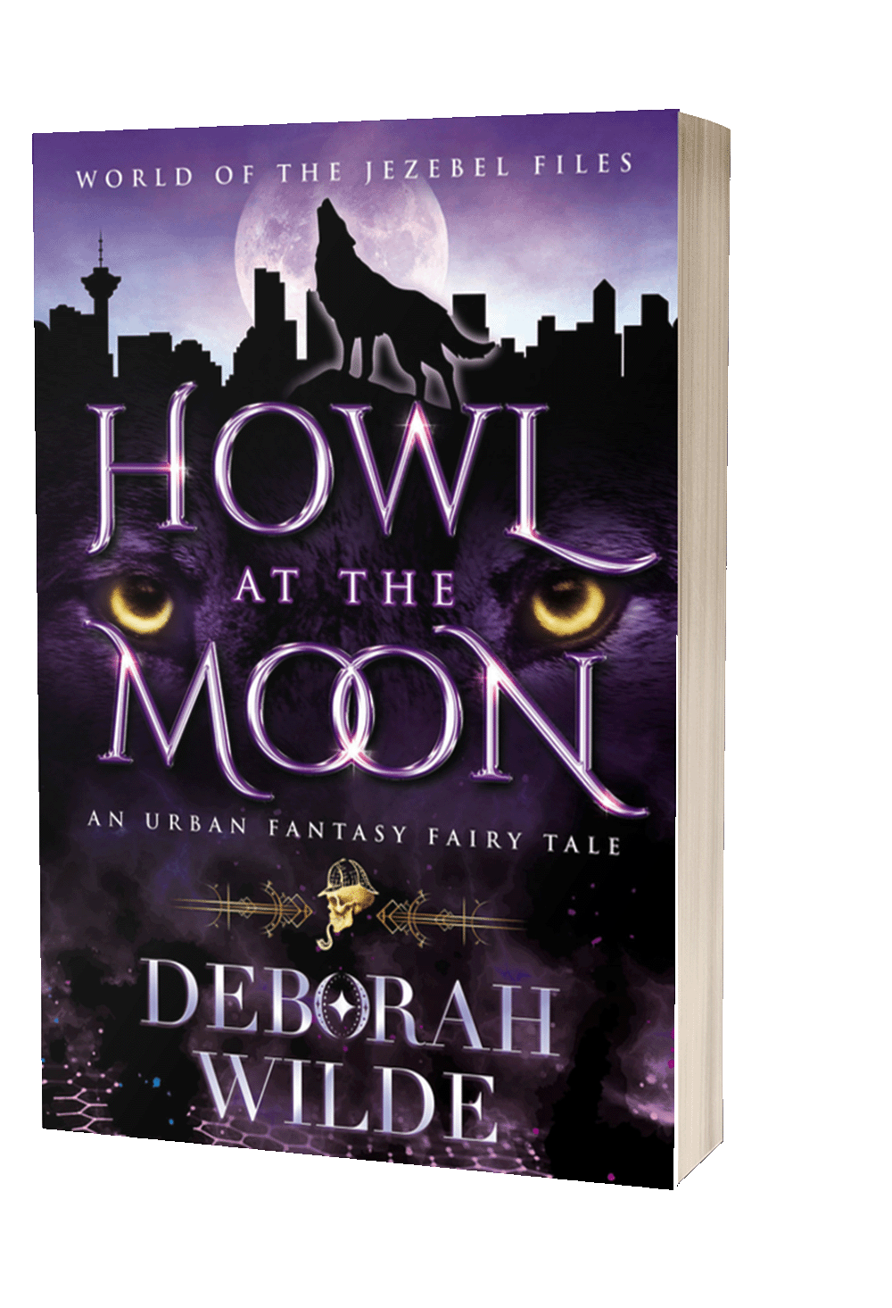 Paperback of Howl at the Moon book 1 of The World of the Jezebel Files urban fantasy duology by Deborah Wilde.