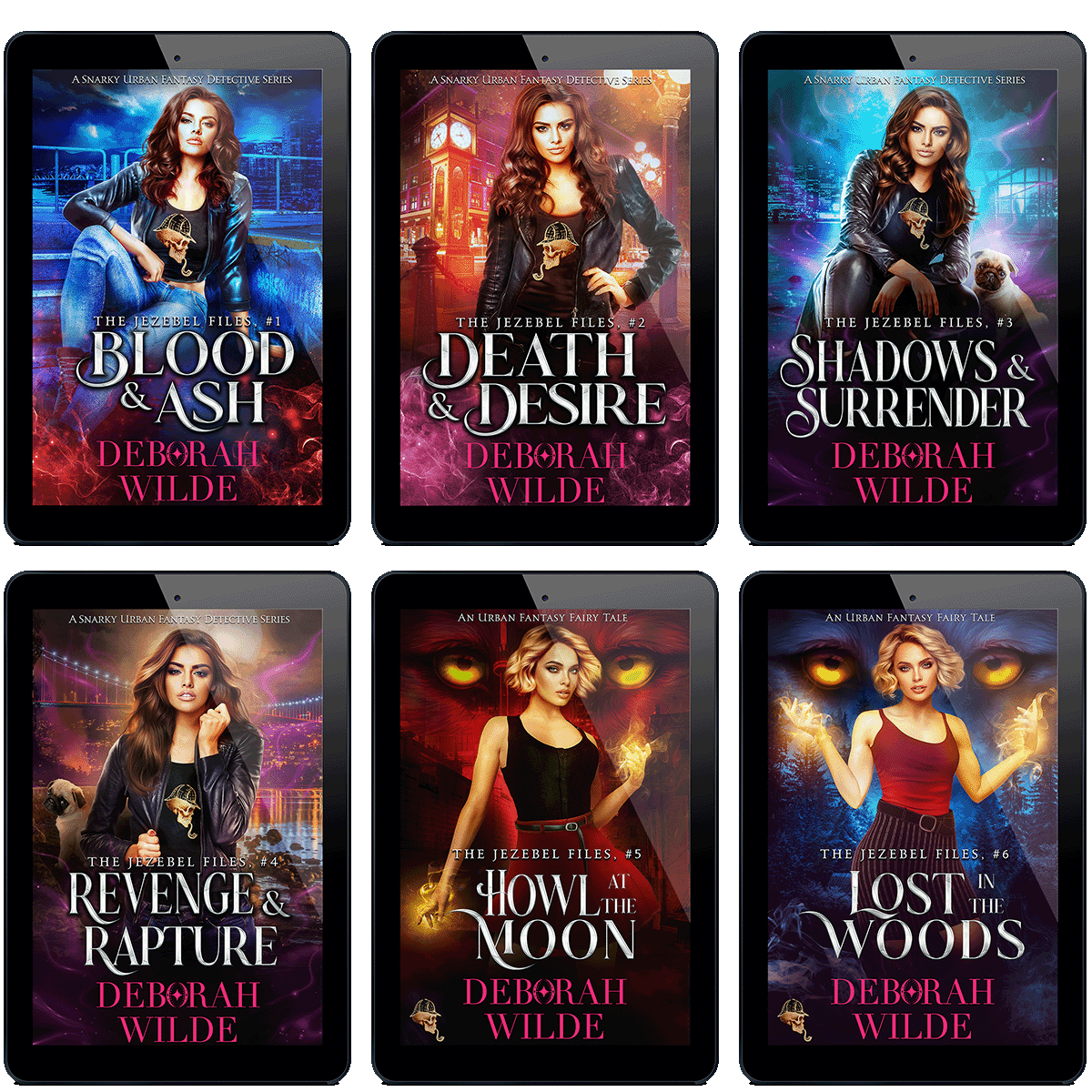 All 6 ebooks in the Jezebel Files. A snarky urban fantasy detective series by Deborah Wilde.