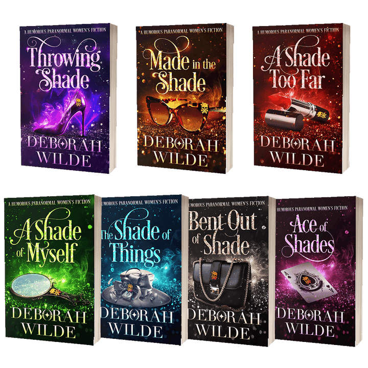 7 Paperback bundle of Magic After Midlife, a funny, sexy, urban fantasy by Deborah Wilde.