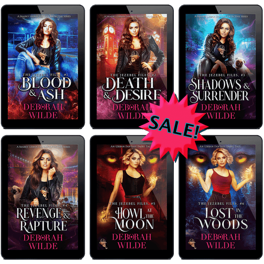 SALE on all 6 ebooks in the Jezebel Files. A snarky urban fantasy detective series by Deborah Wilde.