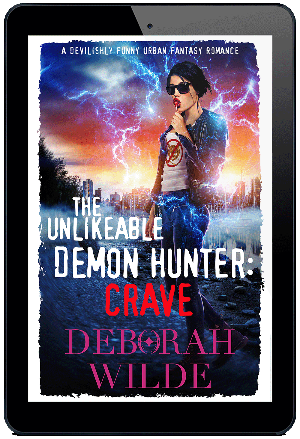 Ebook cover of "Unlikeable Demon Hunter: Crave". A devilishly funny urban fantasy romance by Deborah Wilde.