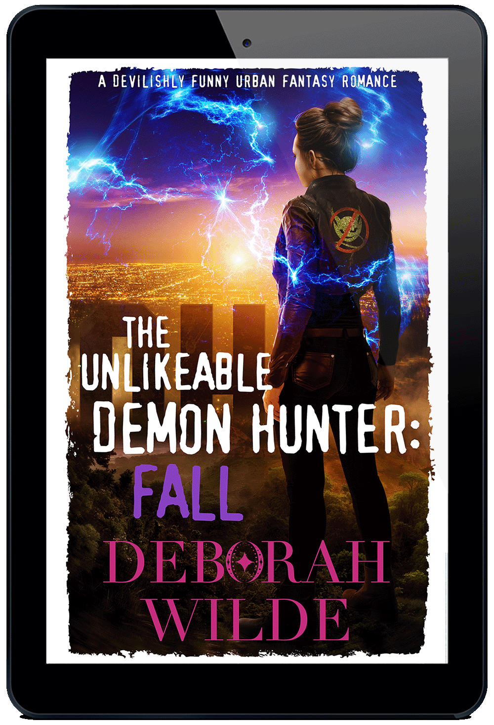 Ebook cover of "Unlikeable Demon Hunter: Fall". A devilishly funny urban fantasy romance by Deborah Wilde.