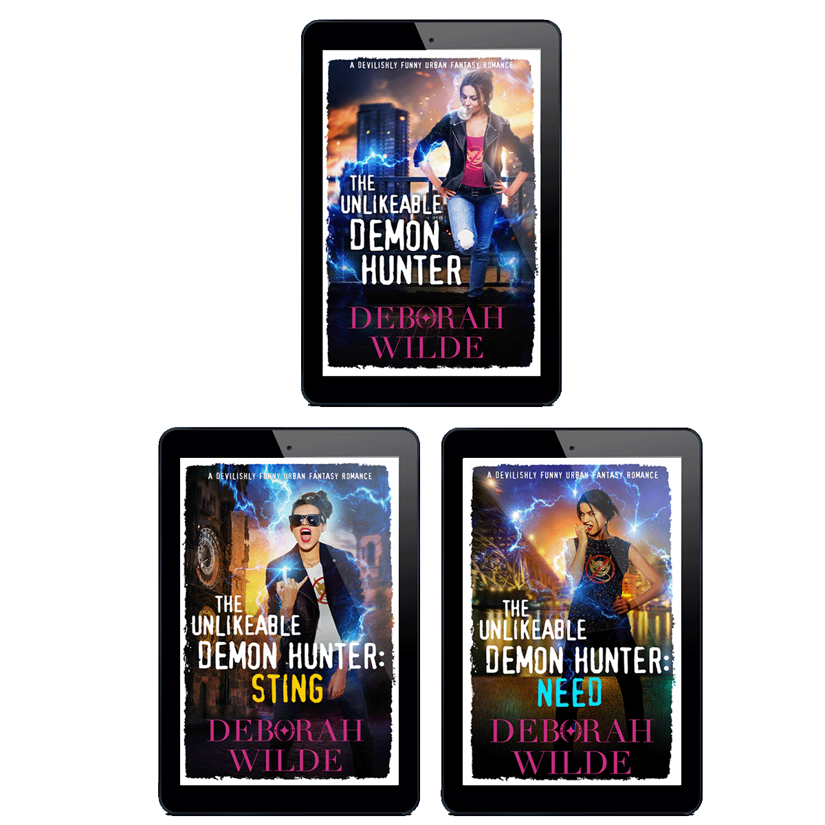 The first 3 ebooks in the Nava Katz series. Unapologetically funny urban fantasy romance by Deborah Wilde.